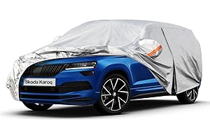 Kayme 6 Layers SUV Car Cover Waterproof Breathable, Custom Fit 2017-2024 Skoda Karoq, Outdoor Full 4x4 Cover Sun Rain UV Dust All Weather Protection. Shipping From UK Warehouse.