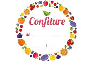 Avery – Bolsa de etiquetas de mermelada, color Fruits 64 étiquettes