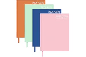 Top Sale 2025-26 A4 Day Per Page Academic/Mid-year Diary with Textured HardCover and Matching Ribbon - Light Pink/Baby Pink