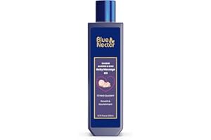 Blue Nectar Ayurvedic Baby Oil with Organic Ghee, 100% Natural Baby Massage Oil With Coconut Oil & Olive Oil (13 Herbs, 200ml)
