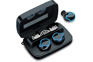 NAUCI Écouteurs intra-auriculaires Bluetooth 5.1 compatibles avec Samsung Galaxy A15 A25 A35 A55 A05 A13 A14 A22 A23 A32 A33 A34 A42 A52 A53 A54 A72 A73 A04 5G Stéréo LED Affichage sans fil Boîtier de