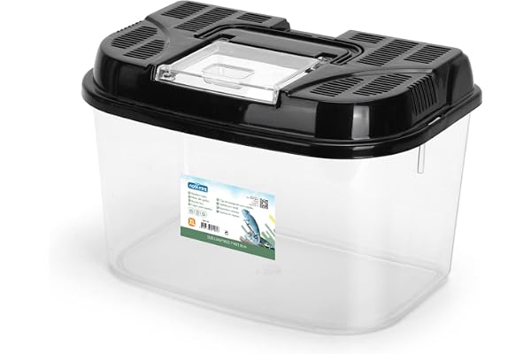 Nobleza Terrarium pour Reptile et Amphibiens, Boîte d'Élevage en Plastique Transparent, Faunarium pour Tortue Lézarde Gecko Araignée Caméléon Grillons Scorpion, Taille XL:34.8 x 22.1 x 21.6cm