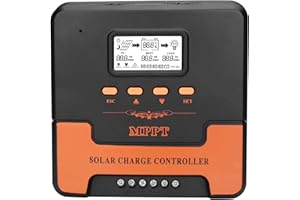 HUGOOME MPPT 100V 40A 12V/24V/Auto Contrôleur de charge solaire pour batteries gel, inondées et lithium, Régulateur de panneau solaire intelligent avec écran LCD