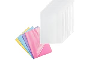 EXERZ A4 Exercise Book Cover Clear 20pcs, Water Resistant, Slip On Protective for Notebook, Book Sleeve, PP (A4 x 20)