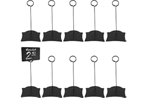 MOMGYAAMZ Porta Mollette Memo Clip Portaetichette - Nero Cartellini Prezzi Per Dei Numeri Tavola Del Pane Supermercato Espositori Verticali Prodotti Adatte Portabiglietti Portadocumenti Ufficio 10 Pezzi