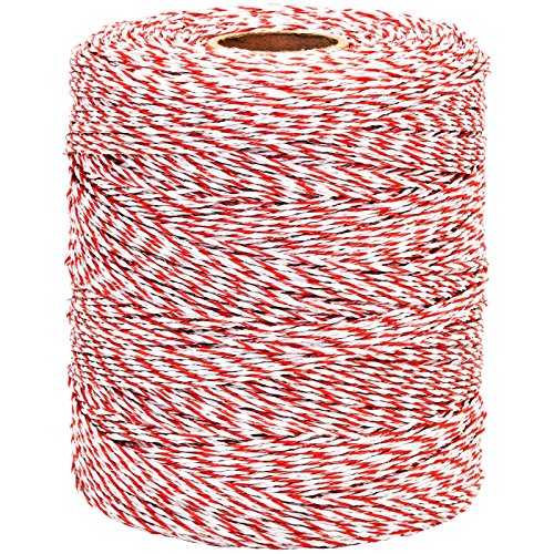 Weidezaun Litze 1000m, 1×0,25 Kupfer + 8×0,2 Niro, weiß-rot 4**** Weidezaunlitze - 2