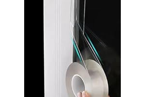 JFMANMSDS Window Weather Sealing Tape, Window Sealant Tape for Winter, Draft Seal Isolation Sealing Film for Doors Keep Out Cold Air Dust Rain (White) (50mm*10m*0.3mm)