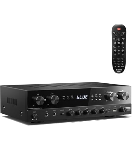 HiFi Verstärker Mit Bluetooth & FM Radio | 5 Kanal 600W Stereo Audioverstärker | Mit Fernbedienung Für Heimkino