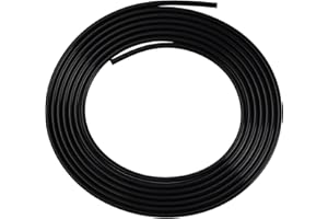 MINJUNA Silicone Tube Black, Silicone Vacuum Hose, Length 5 Meter 3mm Id x 7mm Od, Hardness 65A±5A, Flexible Reinforced Rubber Hose, High Performance Temperature Silicone Hose, Flexible Tube