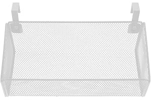 Healeved Bedside Hanging Storage Basket - Metal Mesh Bedside Shelf with Adjustable Hooks, Dormitory Bed Organiser Caddye for Home Office School Dorm Room Bunk Bed - Bunk Bed Shelf