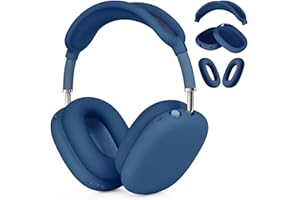 VISOOM Case for Airpods Max Headphones, Soft Silicone Protective Cover for Apple Airpod Max Accessories Cases(Blue)