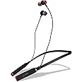 JGD Boom J2 Bluetooth 5.0 Neckband with Up to 25 Hours Playtime and Hi-Fi Stereo Sound in Ear Dual Pairing, Magnetic earpiece,Voice Assistant with Mic (Red)