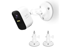 HOLACA Wandhalterung Kompatibel mit Eufycam 1/2/2C/2C Pro/3/3C/E, Arl o Pro 2/3/4/Ultra 1&2/Essential, und andere Kameras mit 1/4" Gewinde, Weiß | 2 Stück