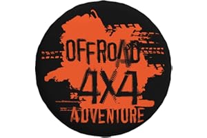 ZHIMAHOU Housse de roue de secours universelle de rechange, 4 x 4 Adventure étanche à l'eau et à la poussière pour remorque, camping-car, SUV, roue de voiture tout-terrain 43,2 cm