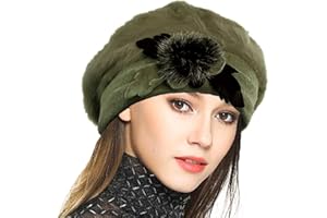 VECRY Donna Lana Berretto Angola Beanie Skull Cappelli Baschi e Berretti