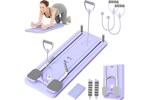 LOMUG Pilates Board, magtränare för hem, pilates-set, vikbar pilates reformer träningsutrustning, magträningsutrustning med a