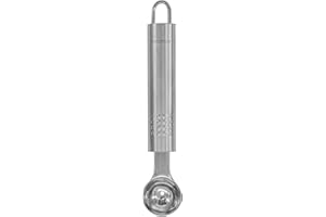 Fackelmann OPAL Melon Baller, Food & Fruit Scoop, Grapefruit & Potato Scoop, Cutting Scoop Head, Stainless Steel, 16.5x2.3x1.5cm, Silver