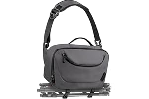 TAAOKA Torba na aparat, wodoodporna obudowa na aparat z uchwytem na statyw, DSLR/SLR/torby na aparat bezlusterkowy, crossbody dla fotografów, szary, Moda