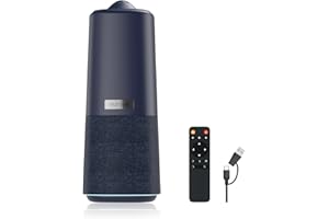 Nuroum 360 Pro Webcam per Videoconferenze a 360° con Altoparlante e Microfono, 3 Modalità Video AI Intelligenti, Soppressione del Rumore e Full Duplex, Webcam All-in-1 per Zoom/Team/GoogleMeet