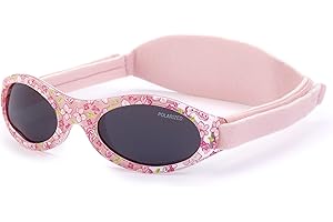 Kiddus Occhiali da sole Polarizzati Baby. Bambino e Bambina. Età 0 mesi a 2 anni. UV400 100% protezione UV. Fascia regolabile. Premium
