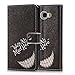 Produktbild Saxonia Tasche Samsung Galaxy A5 (2016) Hülle Flip Case Schutzhülle Handytasche mit Kartenfach Motiv Grinsen