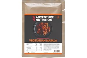 Adventure Nutrition Vegetarian Masala 300g MRE – Ready-to-Eat Meal, High-Protein Indian Curry, Lightweight & Portable for Camping, Hiking, and Emergency Supplies
