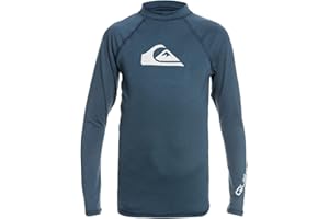 Quiksilver Boy's All Time Long Sleeve Youth Rashguard Surf Shirt Rash Guard Shirt (Pack of 1)