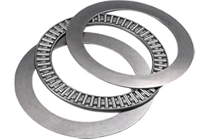 Othmro AXK100135 2AS Rodamientos de empuje de rodillos de aguja con 2 arandelas, diámetro interior de 100 mm, diámetro exterior de 135 mm, 6 mm de grosor, dureza GCr15 1 unids