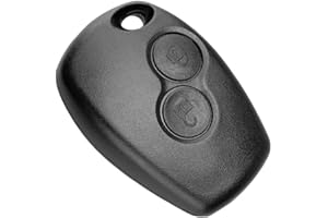 OcioDual Carcasa Mando Coche de 2 Botones Compatible con Dacia Logan Sandero Duster Lodgy, Reemplazo Mando Coche sin Espadín, Cubierta Rígida