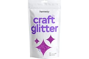 Hemway Craft Glitter Multi Purpose Flakes for Arts Crafts Tumblers Resin Epoxy Nails Wax Scrapbook Glass Schools Decorations - Fuchsia Pink - Ultrafine (1/128" 0.008" 0.2mm) 100g / 3.5oz