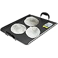 IBELL 3833DLX Non Stick Tawa, Dosa Roti Chapati Pathiri Tawa, Large Rectangular Aluminium Body with Bended Edge, 37.5cm x 31.5cm with 5mm Thickness (Black)