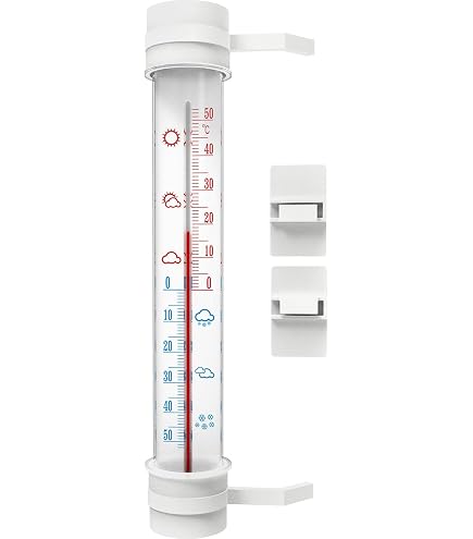 Lantelme Wiener Raamthermometer – 20 Cm, Metaal Verchroomd – Meetbereik -50 Tot +50 °C – Montage Op Buitenraam – Afleesbaar Van Binnen – Zonder Batterij – Made In Germany