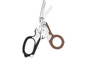 Leatherman Raptor Rescue - Cizalla Plegable de Emergencia con Corta Correas y Rompe Cristales - Tijera de Emergencia Médica, Coyote Tan/Negro