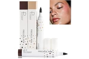 OURDORT 2pcs Stylo Tache de Rousseur,Freckles Pen,Stylo à Point Imperméable Doux et Durable,Maquillage Stylo De Tache Rousseur,stylo de maquillage de fausses taches de rousseur (marron)
