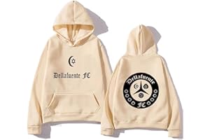 Parkourer Sudaderas de Forro Polar con Capucha Hombre/Mujere Dellafuente F.C Impreso Manga Larga Hoodie Hip Hop Manga Larga Hoodie Entrenamiento Casual Dellafuente Ropa