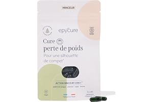 EPYCURE - Cure Perte de Poids - Élimine les Toxines, Contrôle du Poids, Accélère Dépense Énergétique - 95,4% Naturel - 1 Mois - Vegan - Sans Caféine - Fabriqué en France
