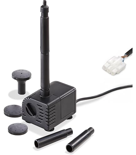 101051 WaterSplash Pompe de rechange solaire 10/610 l/h 2 m Hauteur de refoulement 12-24 V DC Tension de fonctionnement étang de jardin 101051 WaterSplash Pompe de rechange solaire 10/610 l/h 2 m Hauteur de refoulement 12-24 V DC Tension de fonctionnement étang de jardin