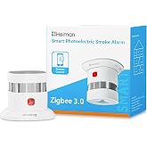 Heiman Detector de Humo Zigbee, Bater&iacute;a Reemplazable de 5 A&ntilde;os, HS1SA-E Plus Alarma de Incendios Independiente para Hogar, Mi