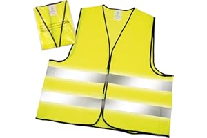 ‎ELASTO FORM elasto Warnwesten Set im Polybeutel nach EN ISO 20471 Zertifiziert Warnweste Gelb Einheitsgröße XXL mit Reflektorstreifen (1)