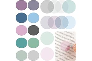 DIVINA VITAE 500 Pièces Notes Autocollantes Rondes, Notes Autocollantes Transparentes Esthétiques, Notes Autocollantes Rondes Transparentes ImperméAbles Onglets Autocollants Autocollants