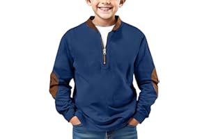 GENERIC Sweat à capuche sans capuche à fermeture éclair pour garçons, sweat-shirt classique uni unisexe en polyéthylène, couleur unie, pull ample