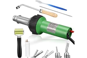 SMAUTOP Pistolet air chaud,Professionnel 1600W Décapeur Thermique(Températures 40-600°C) Protection de Surcharge, Noyau Chauffant Céramique,débit d'air 240l/min pour souder les plastiques ou les raviver