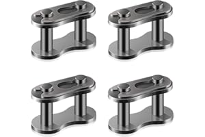 NQEUEPN Pack of 4 Connectors for Motorcycle Pocket Bike Chain Pocket Bicycle Cross Silver Master Link Replacement for 50cc 70cc 90cc 110cc 125cc ATV Quad 4 Wheeler Pocket Bike Made in China, 520