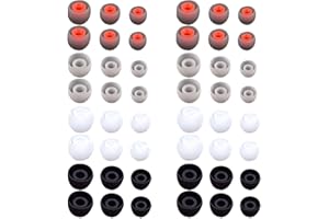 ASYKNM 48 Pezzi Tappi Auricolari di Ricambio in Silicone, Cuscinetti Auricolari per Cuffie, Compatibili con la Maggior Parte delle Cuffie In-Ear, 4 Colori, 3 Dimensioni (11/12/13 mm)