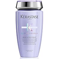 Kérastase Anti-Gelbstich Shampoo für strapaziertes und ausgeblichenes Haar, Haarbad mit Hyaluronsäure, Bain Ultra-Violet, Blo
