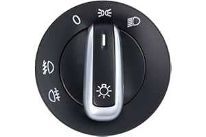 AUTOUTLET Interruptor de Luz de Faros, Luz Interruptor de Control, 5ND941431A, Interruptor de Luz Principal para Volkswagen: EOS, Golf 5, Plus, Golf 6, Jetta 3, Jetta 4, Passat TOURAN