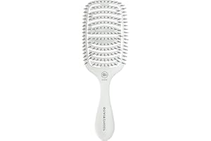 Olivia Garden - Essential Care Flex Bristles para Cabello Fino Ice White. Cepillo Desenredante para Cabello Fino Mojado o Seco