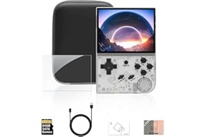 S_WAY RG35XX Consola de Juegos de Mano con Garlic OS Sistema Linux, Tarjeta TF 64G, más de 5400 Juegos, Pantalla IPS de 3.5 Pulgadas, Consola de Juegos Retro, emulador de Mano para Adultos y niños