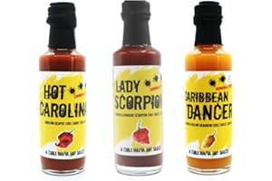 PIKA PIKA Kit "Picantero"; 3 Salsas muy picantes - (100 ml. por botella - total 300 ml.) / Salsas Picante Slow Food