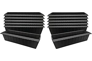 ‎VANORELL Pflanzkästen aus wetterfestem Material Europaletten - Vertikaler Garten für Balkon und Garten - Pflanzkübel 37x13,5x9,5 cm einfache Montage und Flexibles Design Balkon Dekoration (12er Set)